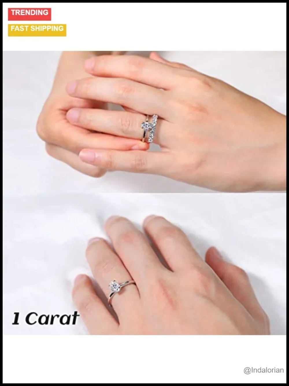 S925 Sterling Silver Oval Moissanite Engagement Ring Hidden Halo